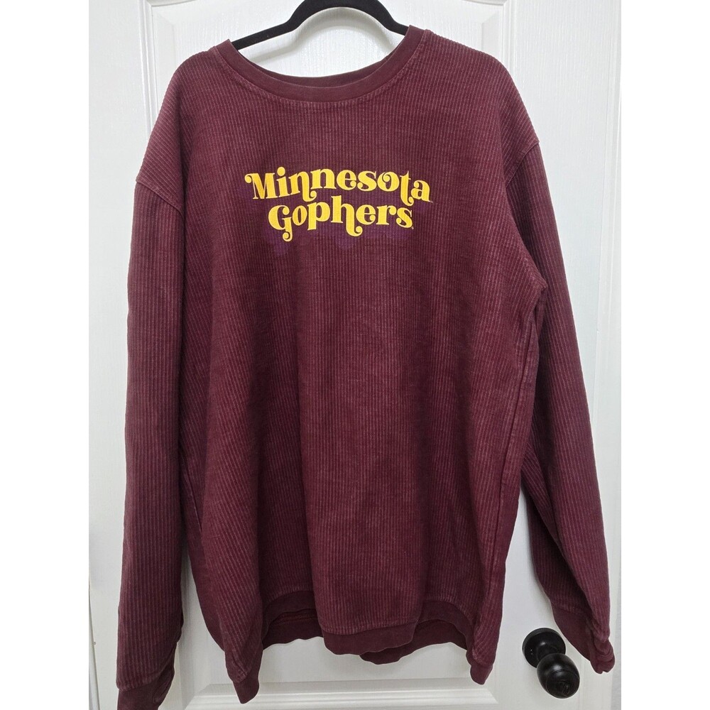 Three Square Women's 2XL Minnesota Gophers Comfy Cord Long Sleeve Crew Sweater